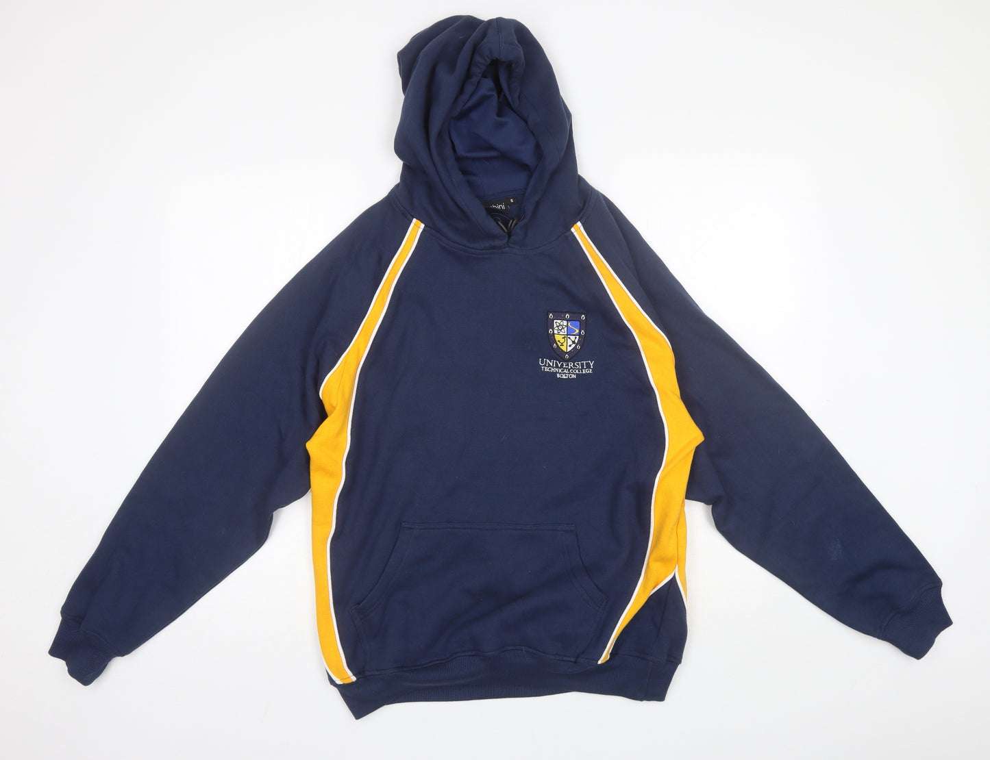 Munshini Mens Blue  Cotton Pullover Hoodie Size S   - University technical college bolton
