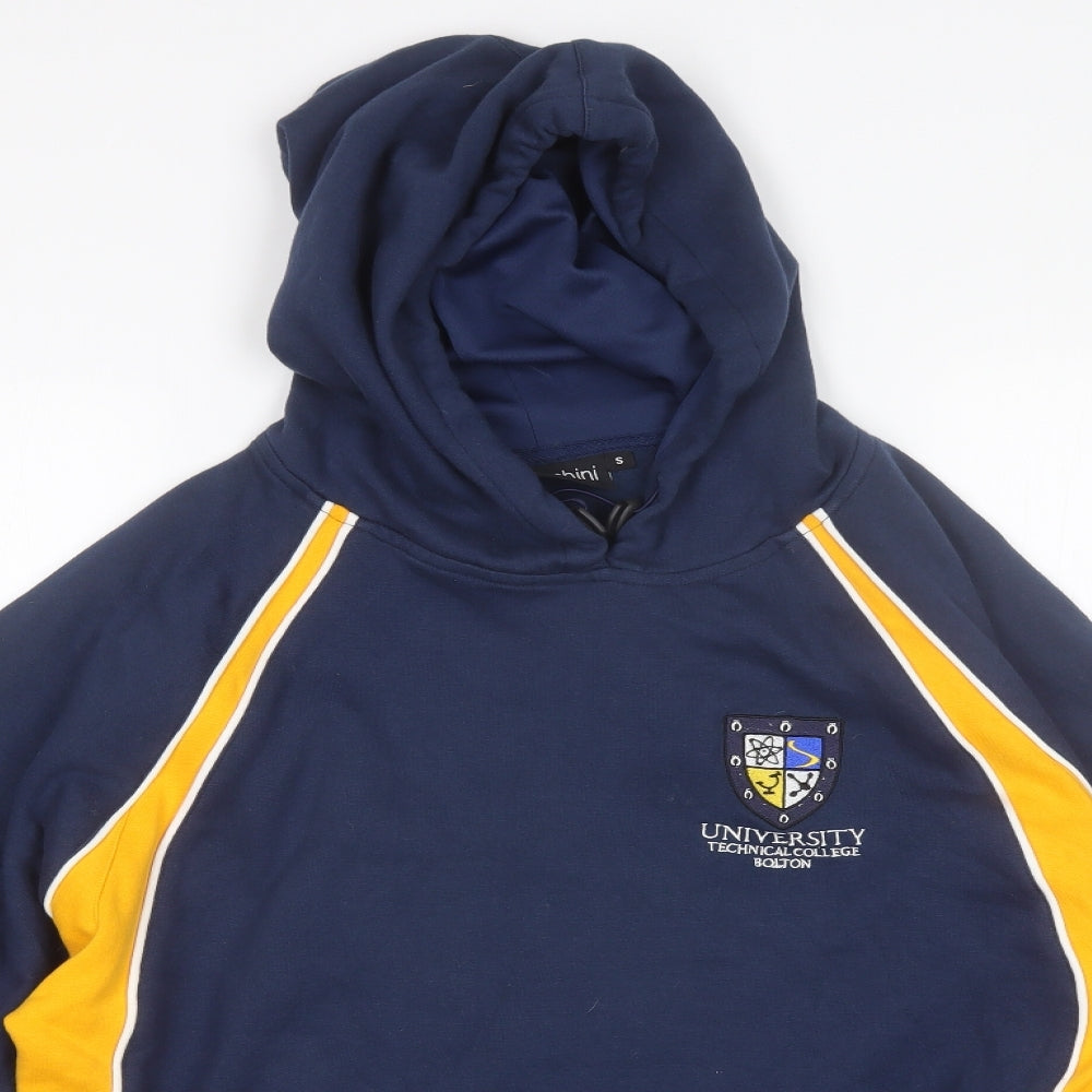 Munshini Mens Blue  Cotton Pullover Hoodie Size S   - University technical college bolton