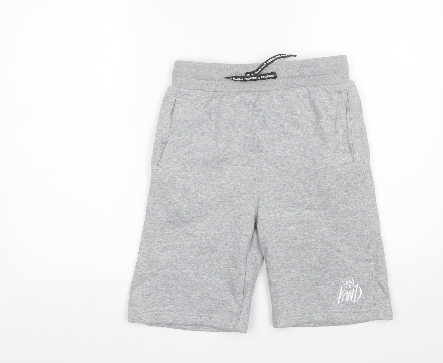Kings Will Dream Mens Grey  Cotton Sweat Shorts Size 26 in L9 in Regular