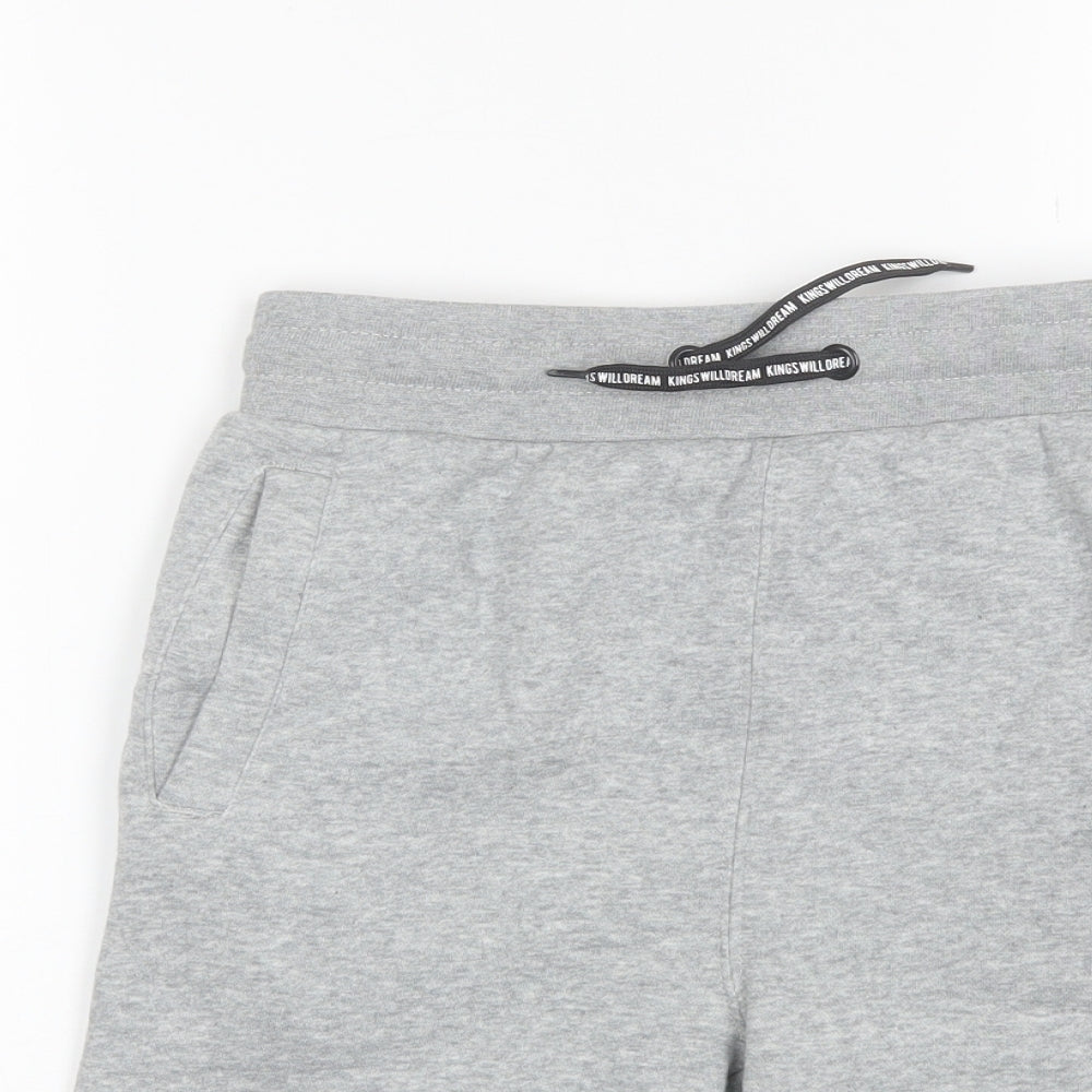 Kings Will Dream Mens Grey  Cotton Sweat Shorts Size 26 in L9 in Regular