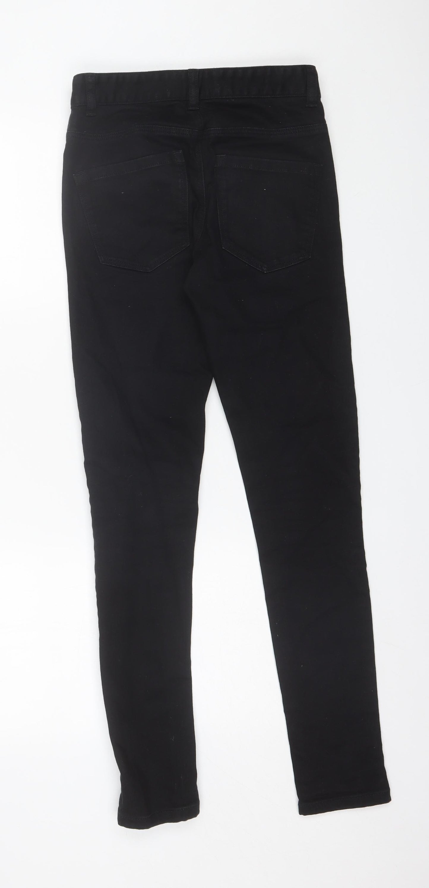NEXT Mens Black  Cotton Skinny Jeans Size 26 in L31 in Regular