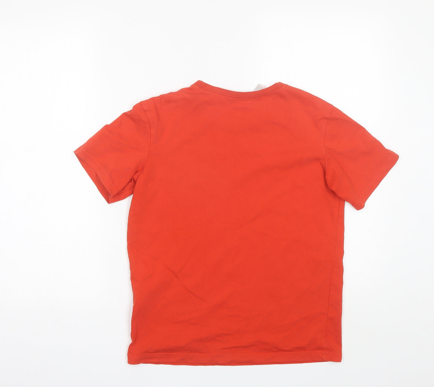 DECATHLON Boys Red  Cotton Basic T-Shirt Size 14 Years Round Neck