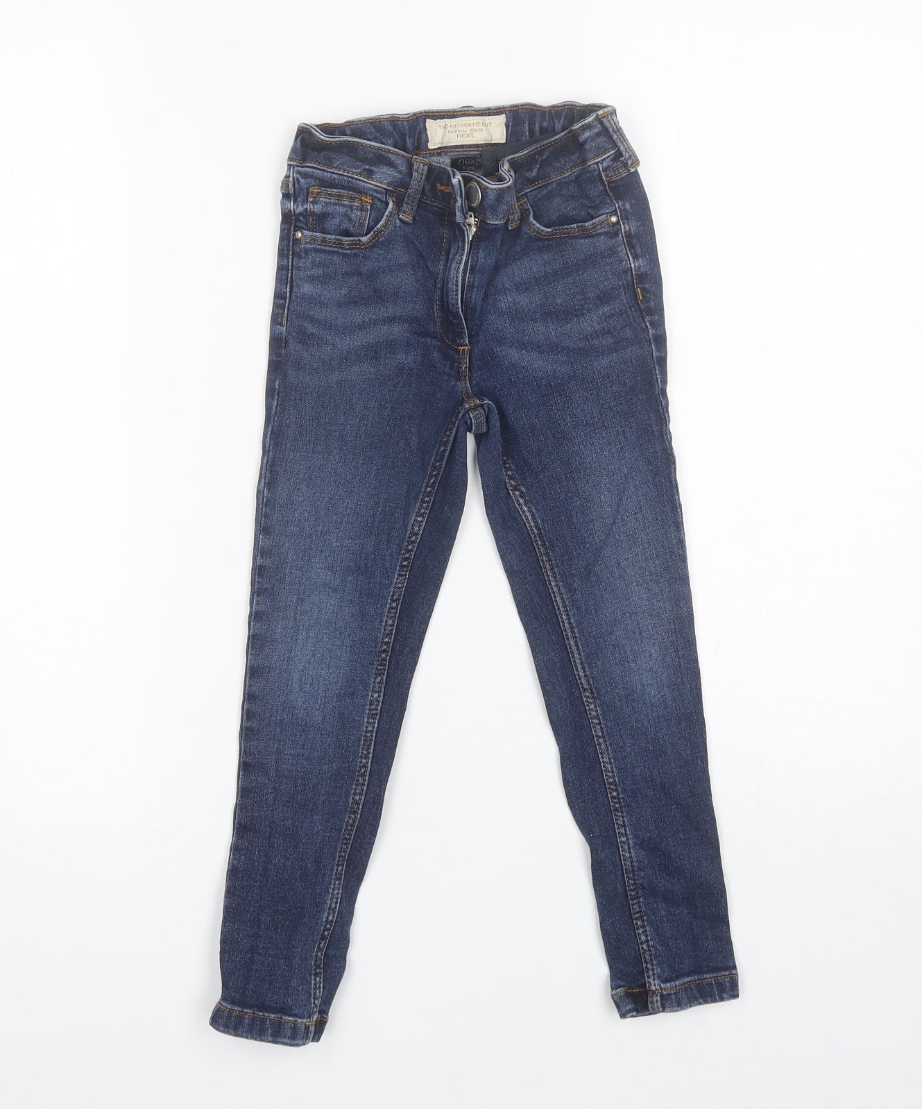 NEXT Boys Blue  Cotton Skinny Jeans Size 6 Years  Regular