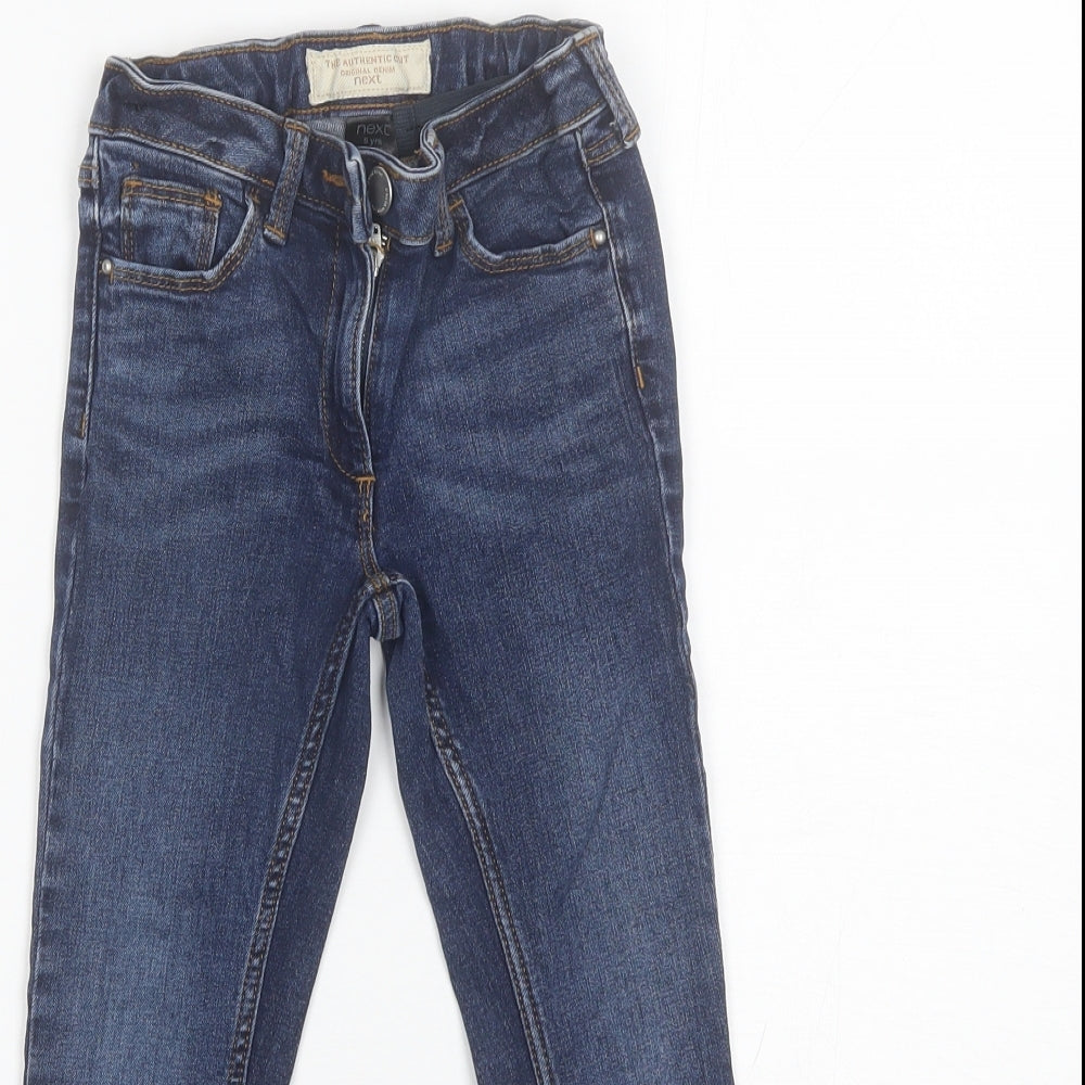 NEXT Boys Blue  Cotton Skinny Jeans Size 6 Years  Regular
