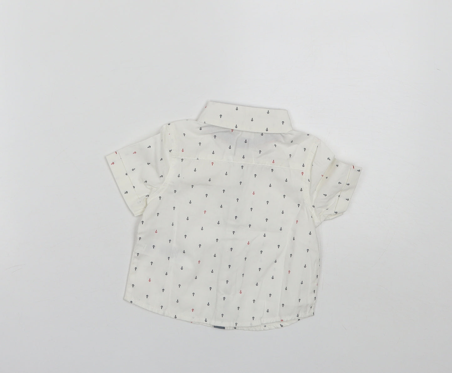 Primark Baby White  Cotton Basic Button-Up Size 3-6 Months Collared