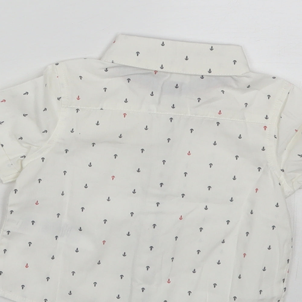 Primark Baby White  Cotton Basic Button-Up Size 3-6 Months Collared