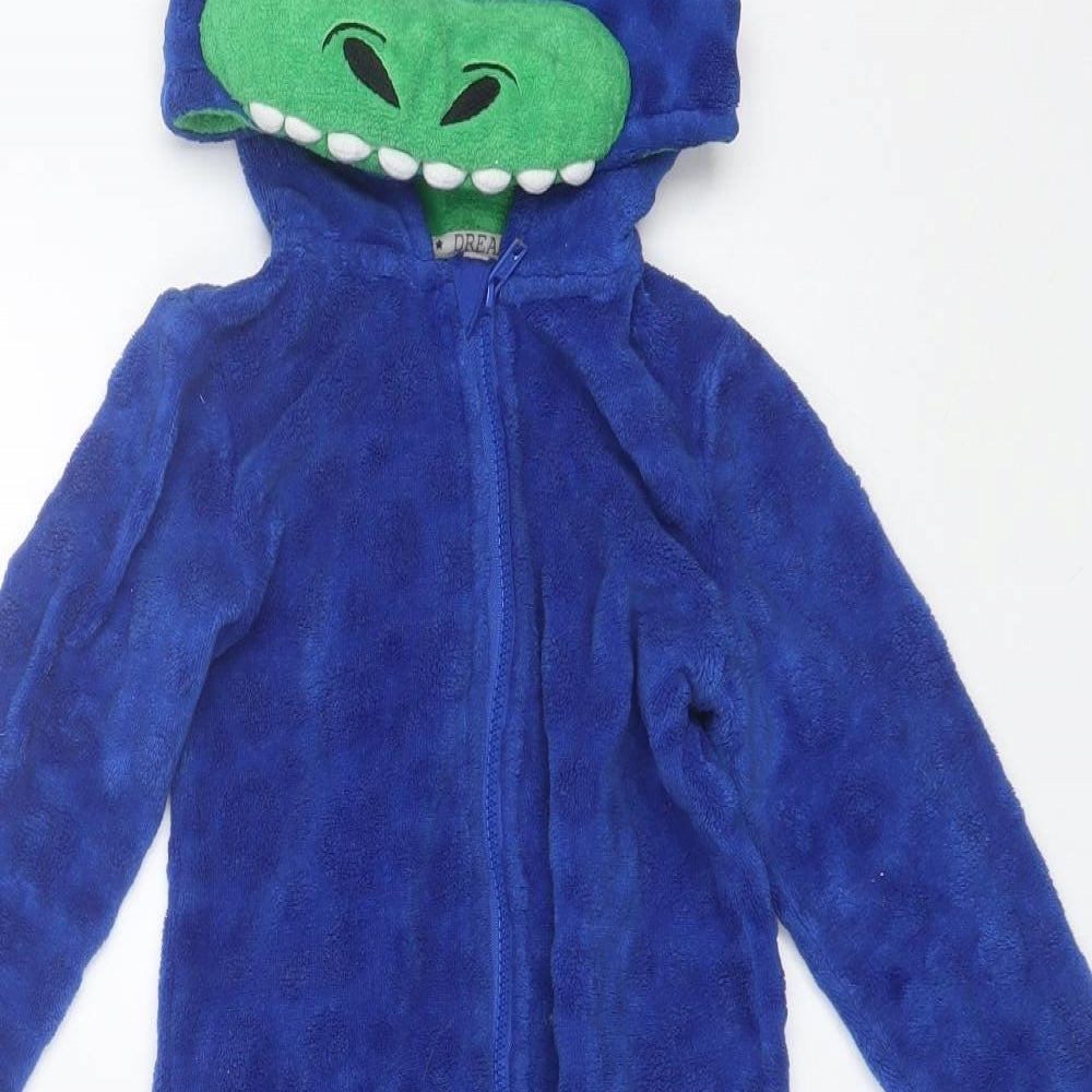 F&F Boys Blue Solid Polyester  One Piece Size 4-5 Years