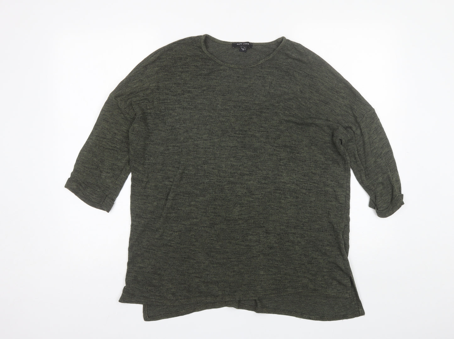 New Look Womens Green Round Neck  Viscose Pullover Jumper Size L