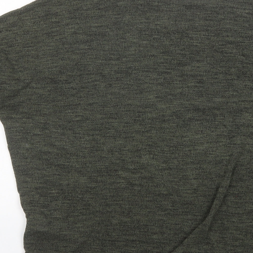 New Look Womens Green Round Neck  Viscose Pullover Jumper Size L