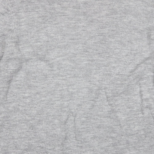 TU Womens Grey V-Neck  Acrylic Pullover Jumper Size 18