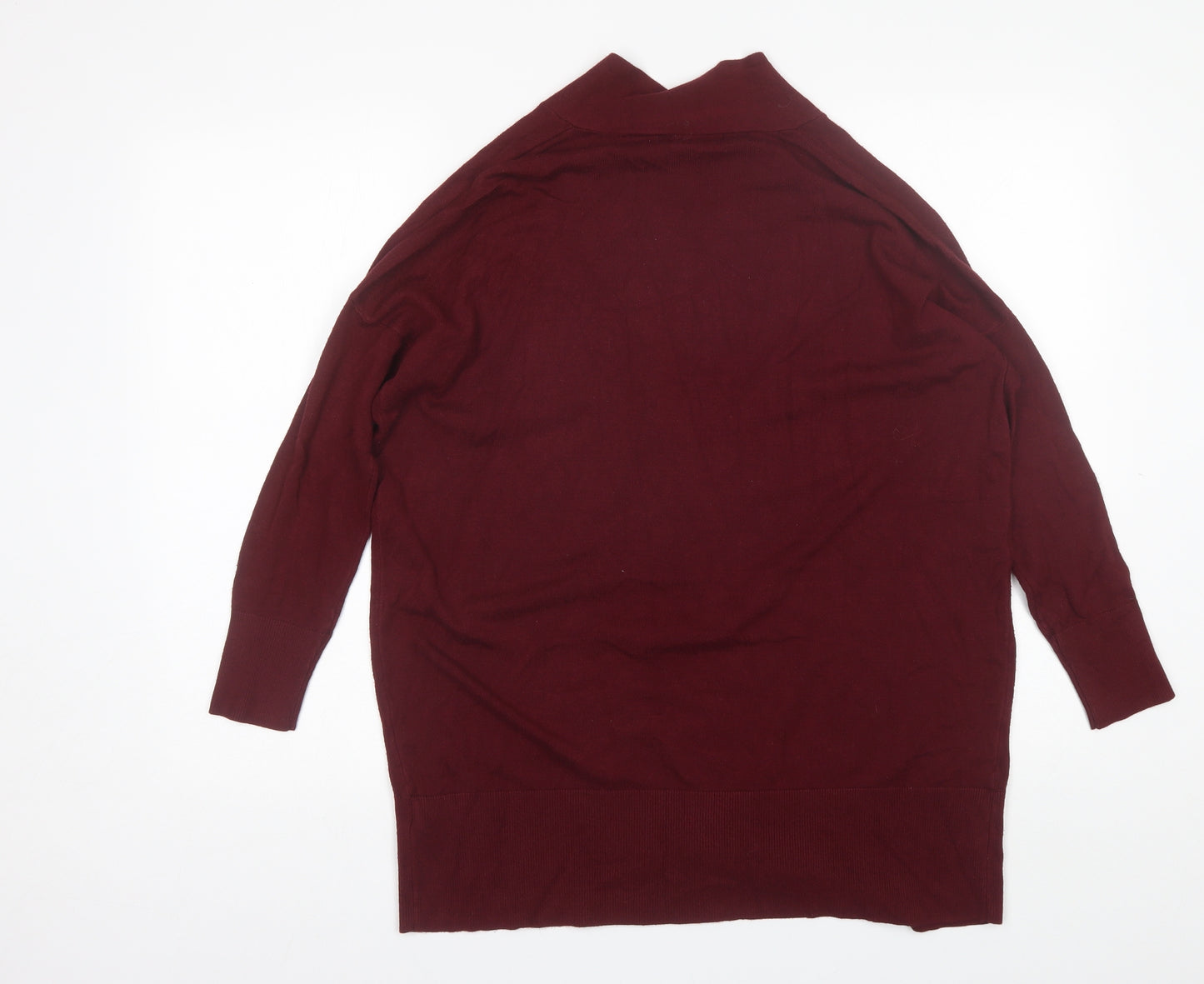 Primark Womens Red Collared  Viscose Cardigan Jumper Size S