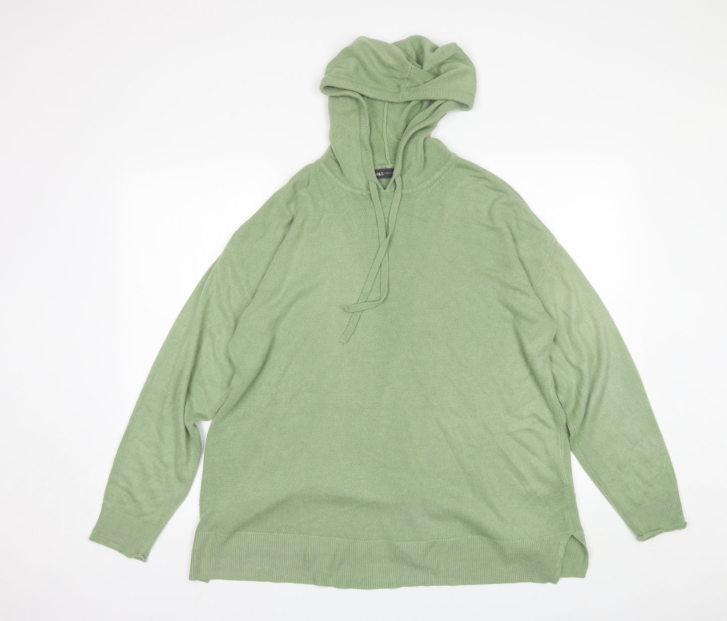 Marks and Spencer Womens Green  Acrylic Pullover Hoodie Size L