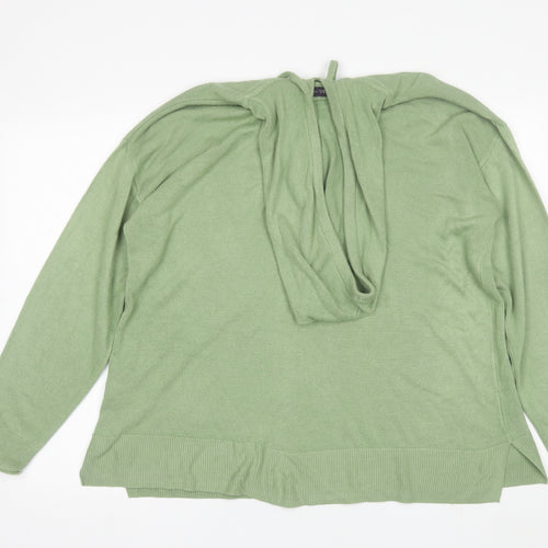 Marks and Spencer Womens Green  Acrylic Pullover Hoodie Size L
