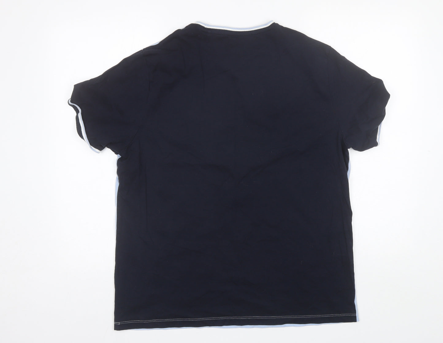 Easy Mens Blue  Cotton  T-Shirt Size XL Round Neck