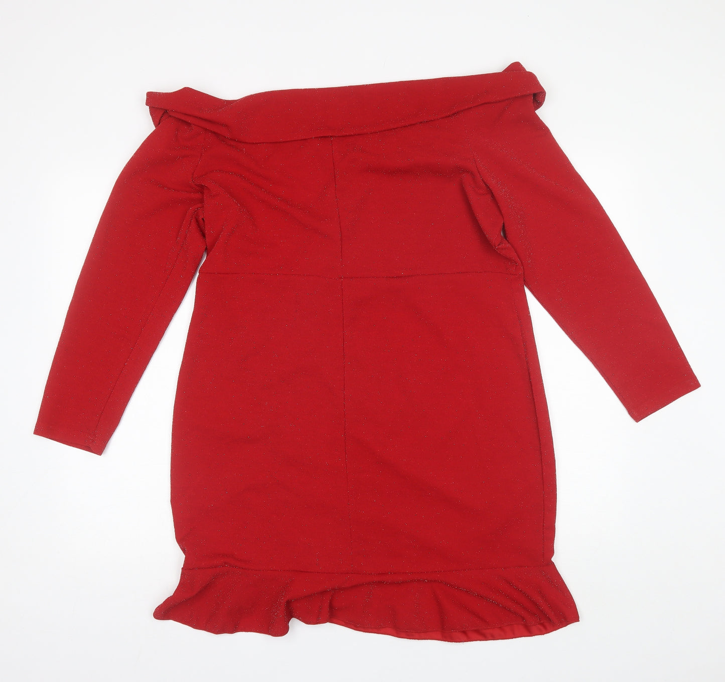 SheIn Womens Red  Cotton Shift  Size 3XL  Collared