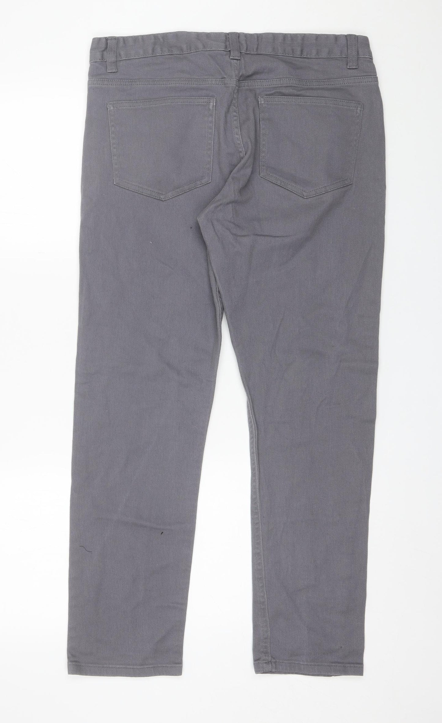 Denim & Co. Mens Grey  Cotton Straight Jeans Size 34 L29 in Regular