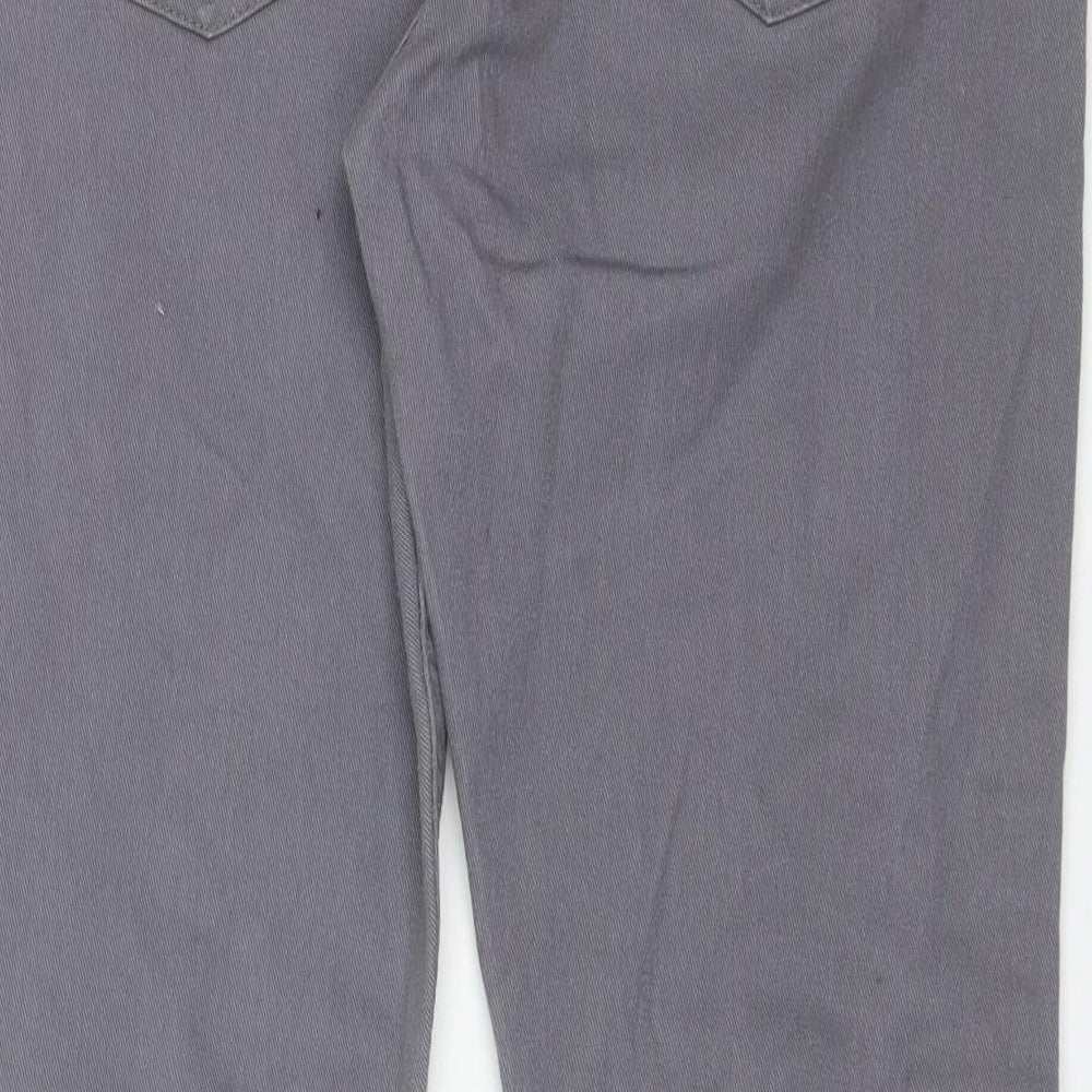 Denim & Co. Mens Grey  Cotton Straight Jeans Size 34 L29 in Regular