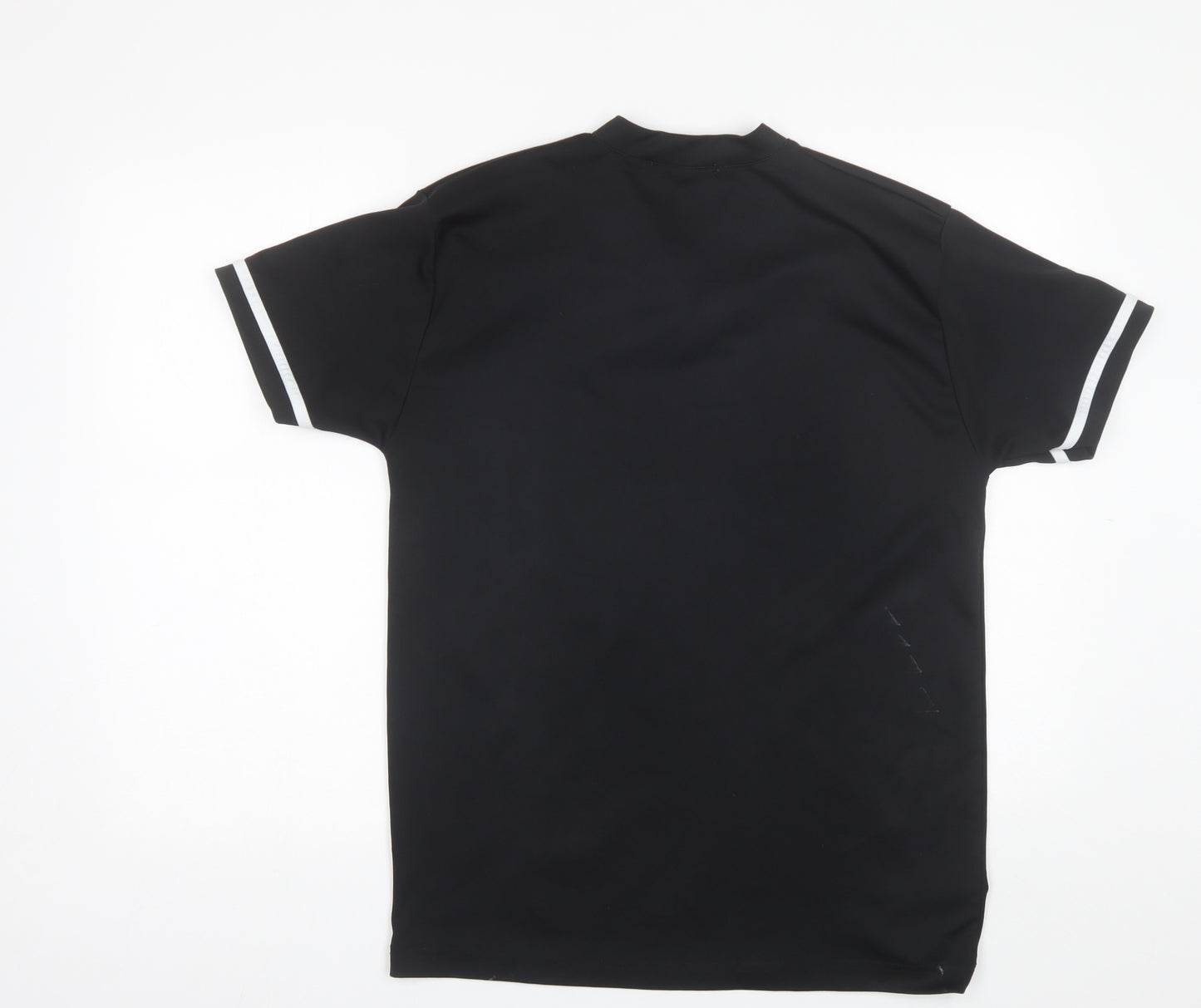 Grann Smith Mens Black  Polyester  T-Shirt Size L V-Neck