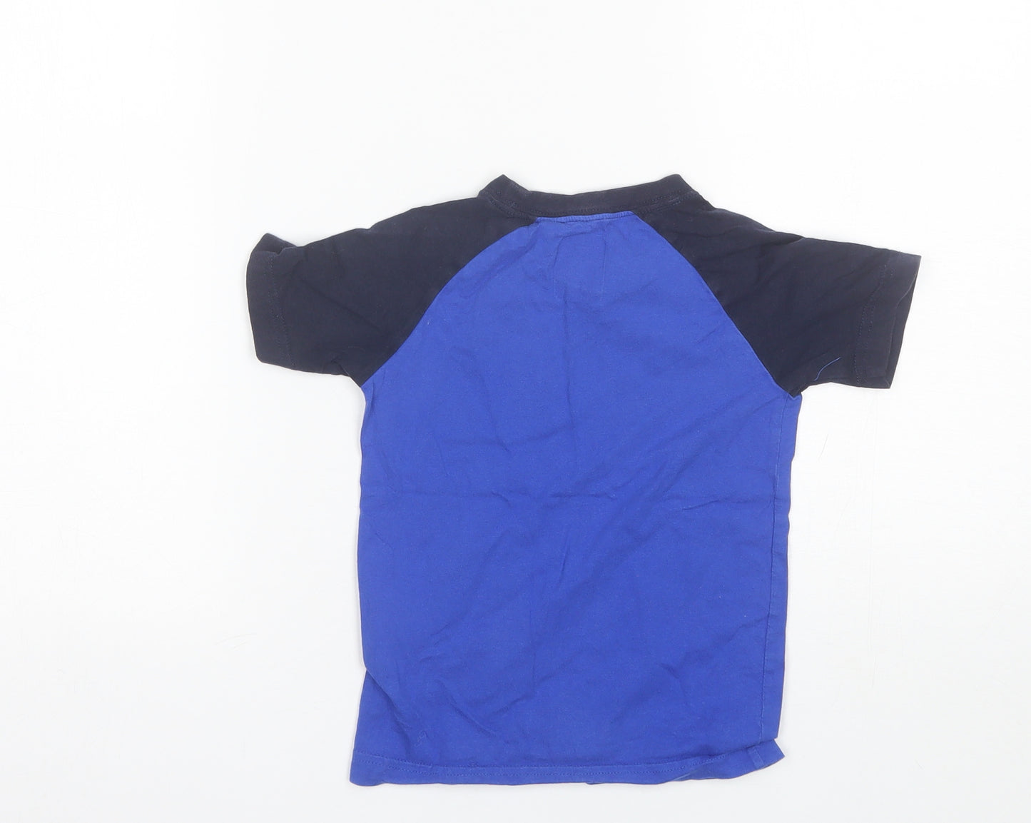 Nike Boys Blue  Cotton Basic T-Shirt Size 3-4 Years Round Neck