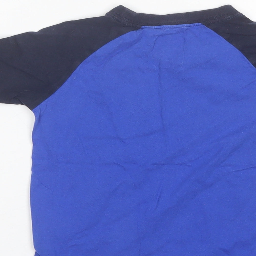 Nike Boys Blue  Cotton Basic T-Shirt Size 3-4 Years Round Neck
