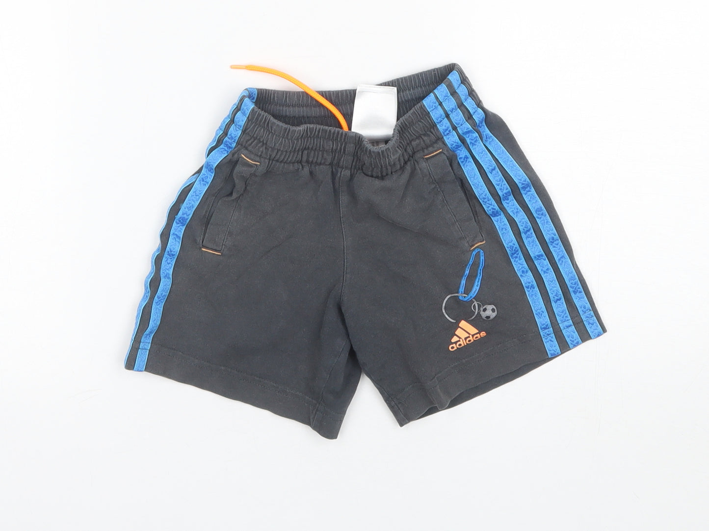 adidas Boys Grey  Cotton Sweat Shorts Size 3-4 Years  Regular