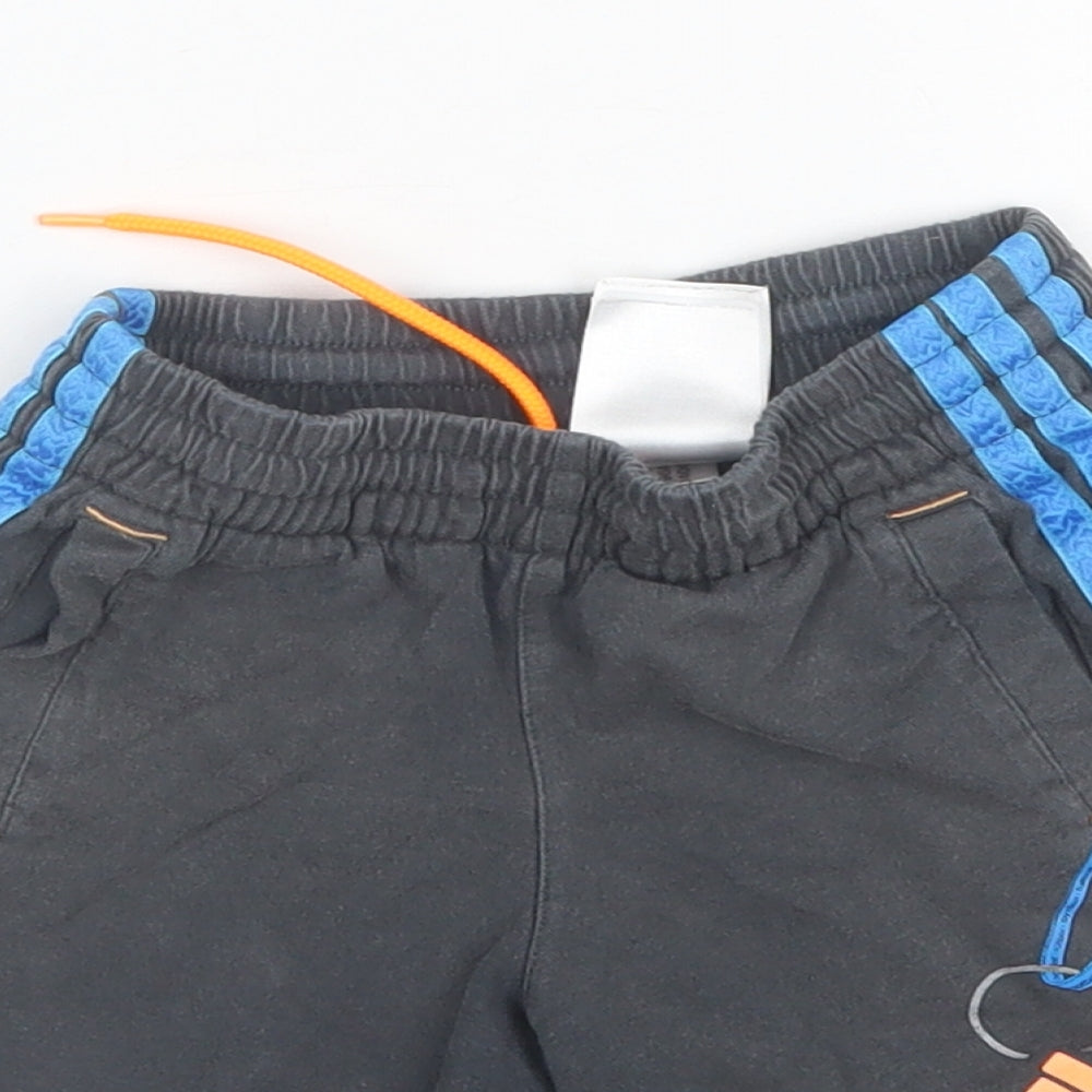 adidas Boys Grey  Cotton Sweat Shorts Size 3-4 Years  Regular