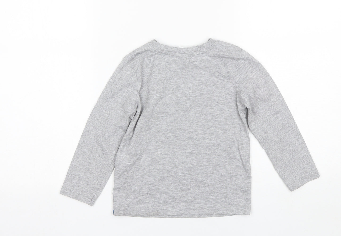 George Boys Grey  Cotton Basic T-Shirt Size 2-3 Years Round Neck