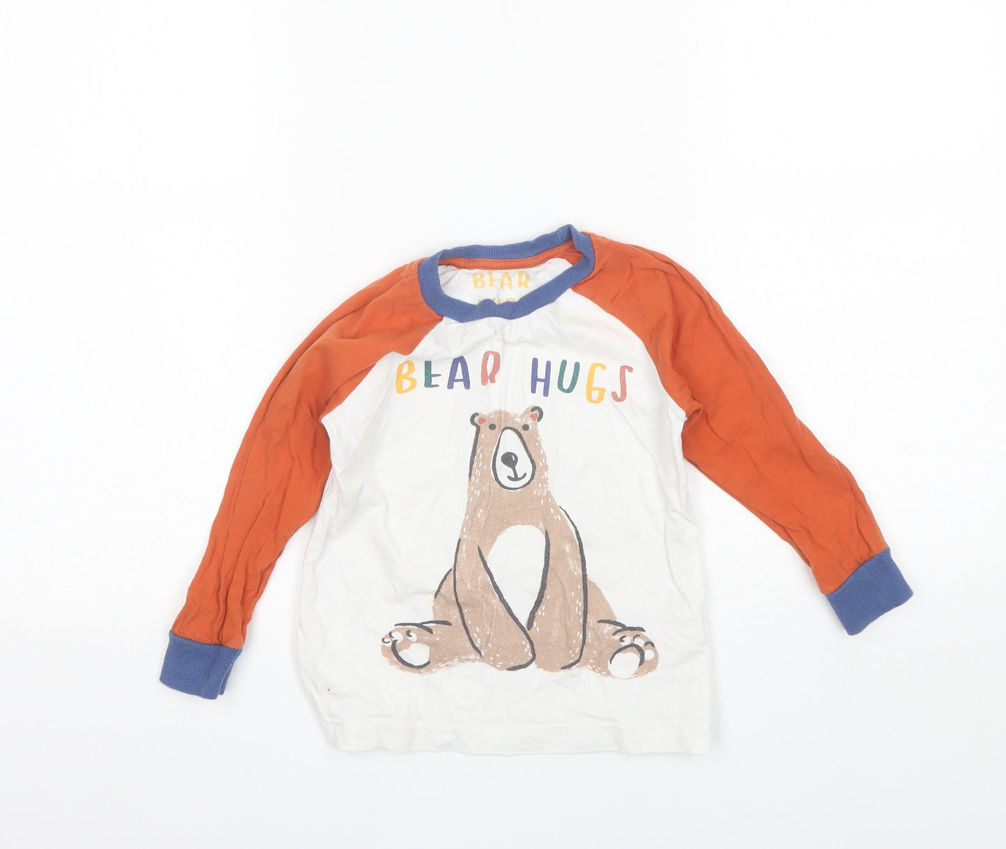 Matalan Boys Orange  Cotton Basic T-Shirt Size 4-5 Years Round Neck