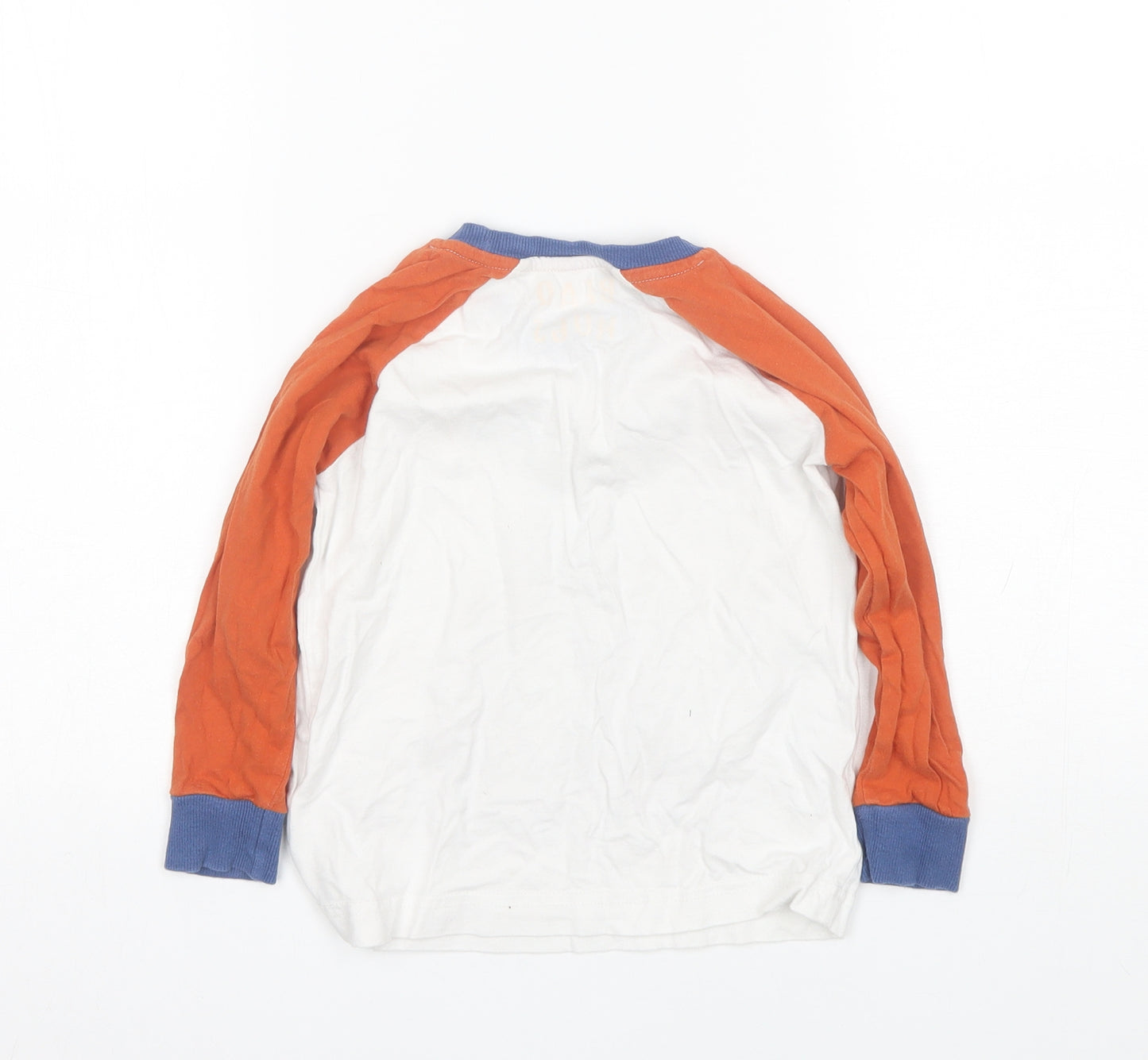 Matalan Boys Orange  Cotton Basic T-Shirt Size 4-5 Years Round Neck