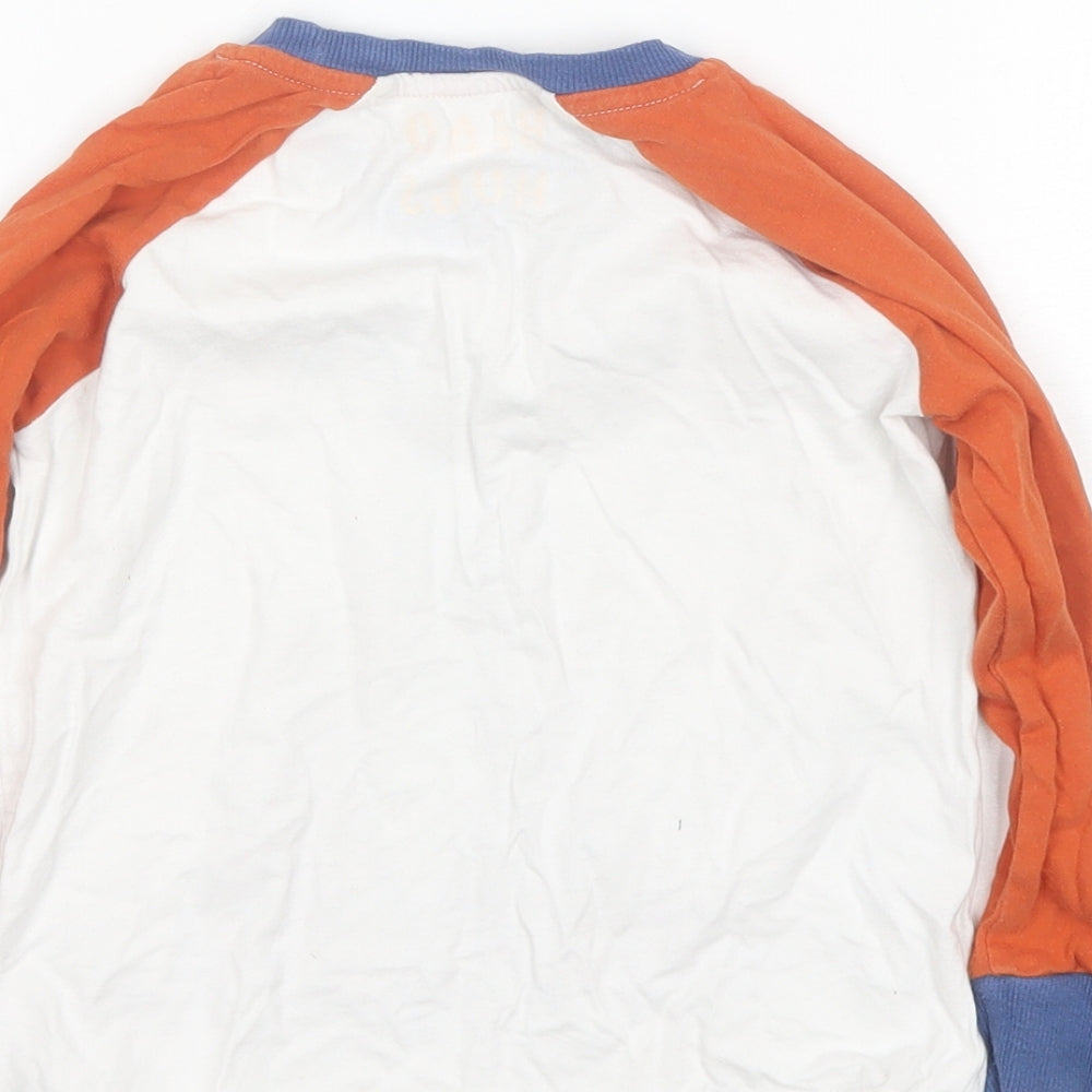Matalan Boys Orange  Cotton Basic T-Shirt Size 4-5 Years Round Neck