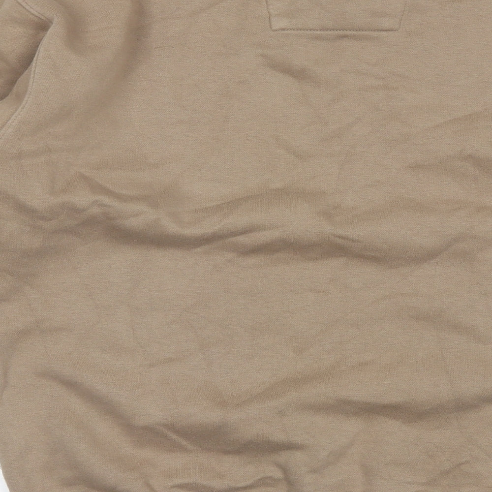 F&F Mens Brown Round Neck  Cotton Pullover Jumper Size S