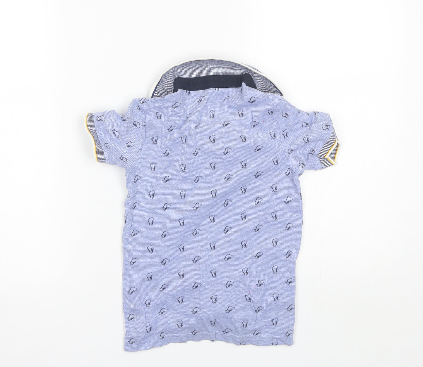 George Boys Blue  Cotton Basic Polo Size 3-4 Years Collared