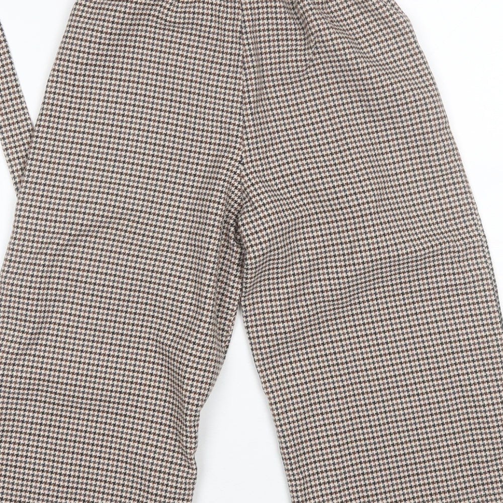NEXT Girls Brown Check Polyester Dress Pants Trousers Size 8 Years  Regular