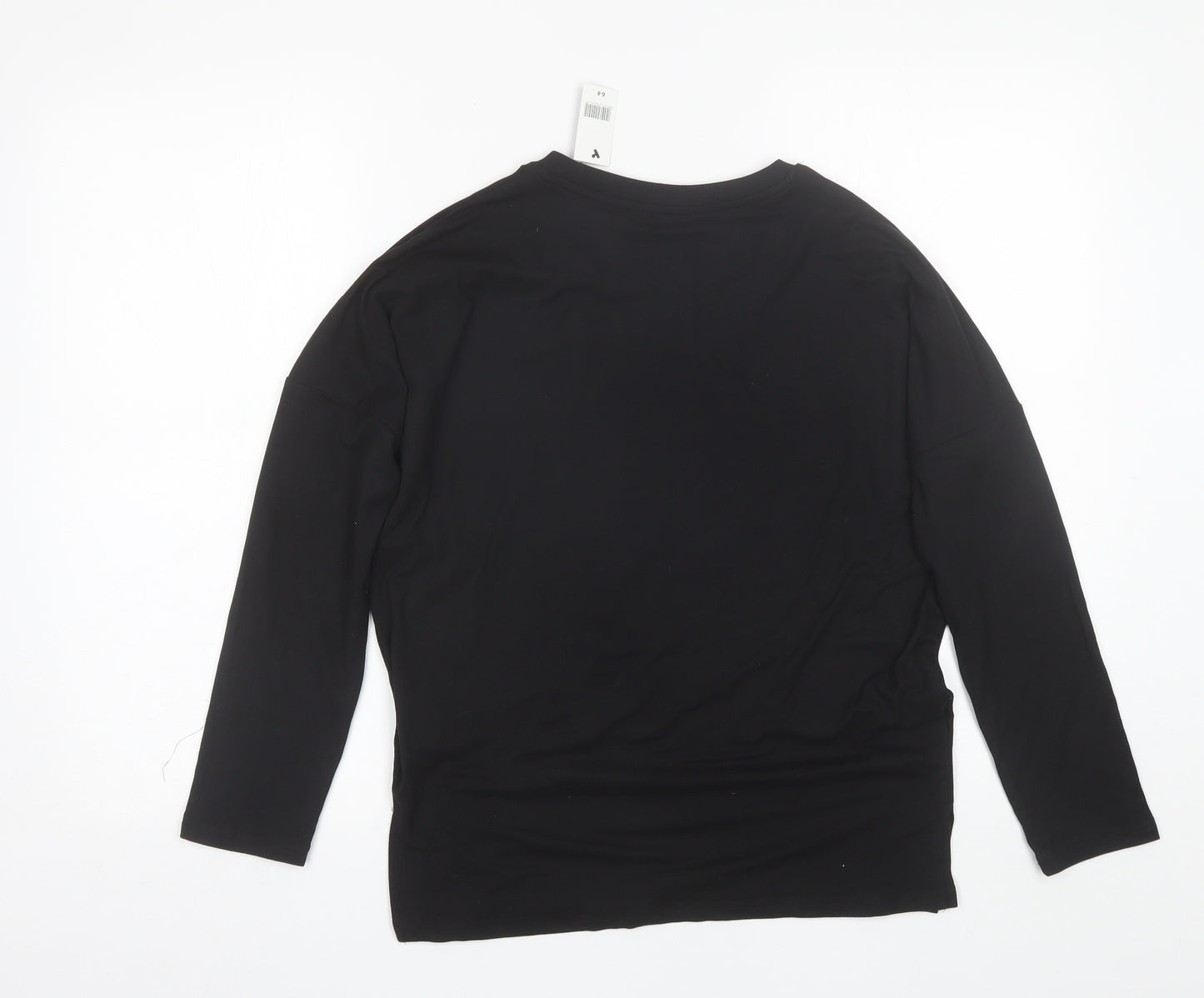 Peacocks Womens Black Solid Polyester Top Pyjama Top Size 6