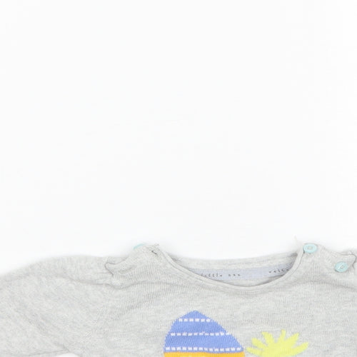 Marks and Spencer Baby Grey  Cotton Pullover Jumper Size 6-9 Months