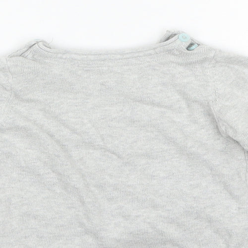 Marks and Spencer Baby Grey  Cotton Pullover Jumper Size 6-9 Months