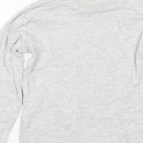 George Girls Grey  Cotton Basic T-Shirt Size 10-11 Years Round Neck