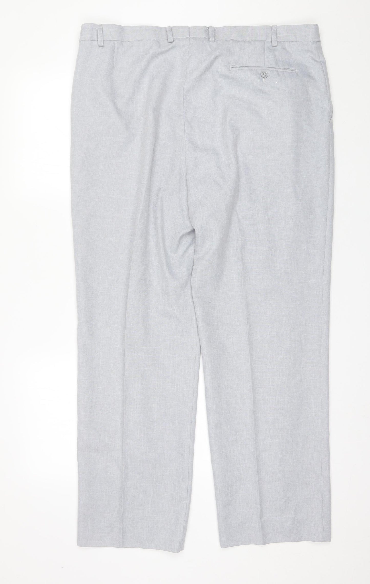 Marks and Spencer Mens Blue  Polyester Dress Pants Trousers Size 40 L33 in Regular