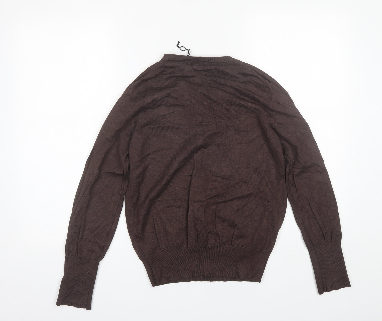 Brave Soul Womens Brown Round Neck  Viscose Pullover Jumper Size L