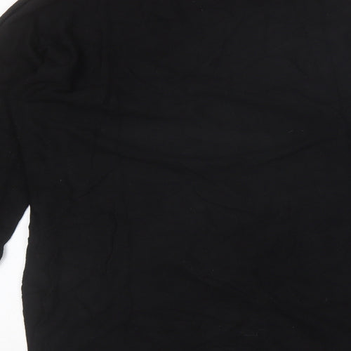 Evans Womens Black Round Neck  Viscose Pullover Jumper Size 14