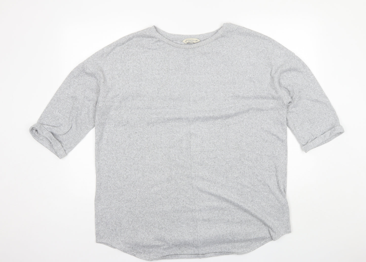 F&F Womens Grey Round Neck  Polyester Pullover Jumper Size 20