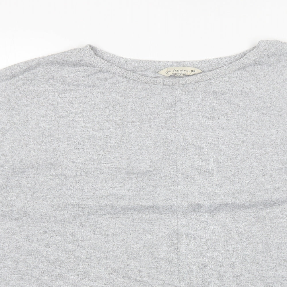 F&F Womens Grey Round Neck  Polyester Pullover Jumper Size 20