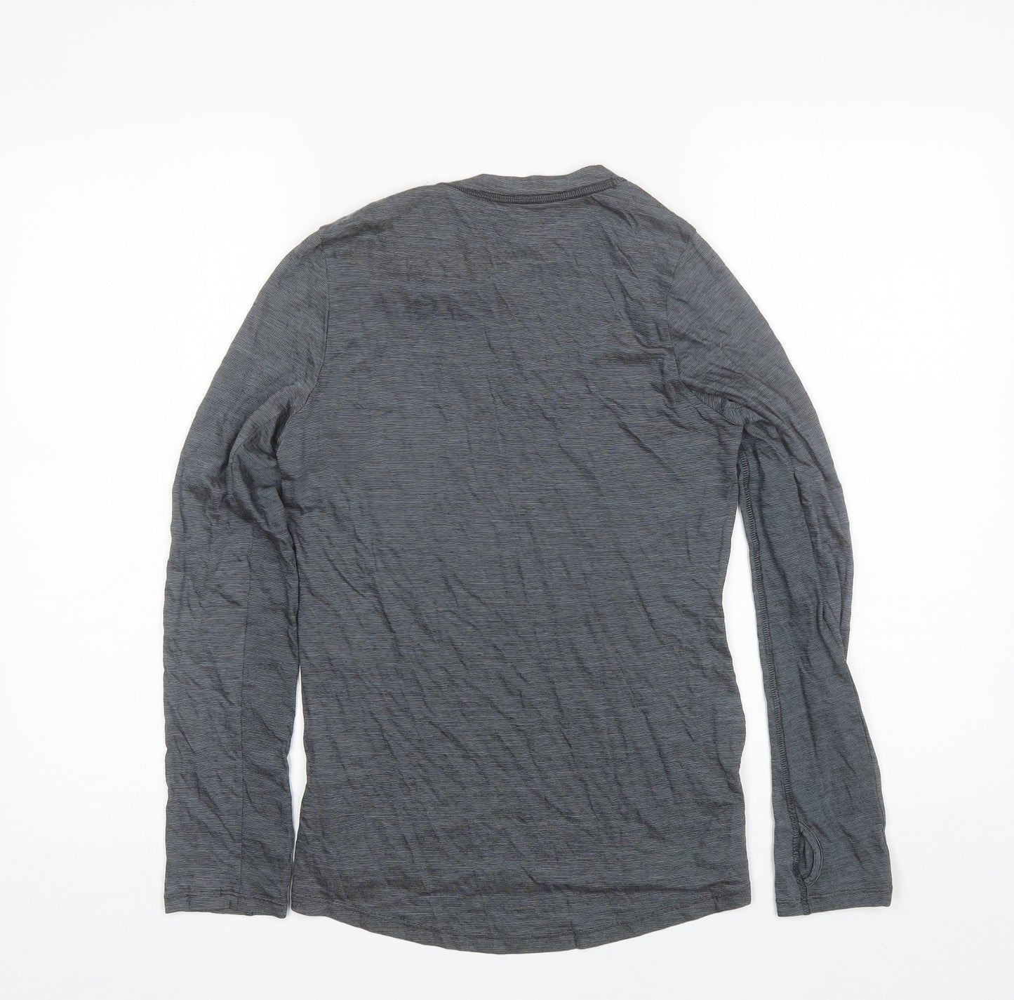 Marks and Spencer Womens Grey  Wood Basic T-Shirt Size 12 Round Neck