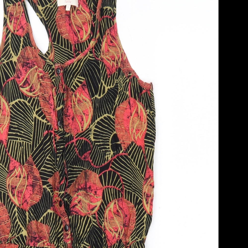 NEXT Womens Multicoloured Floral Viscose Playsuit One-Piece Size 12