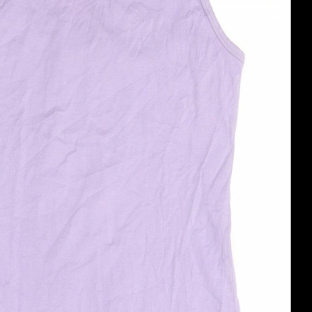 Joe Browns Womens Purple  Cotton Basic Tank Size 12 V-Neck