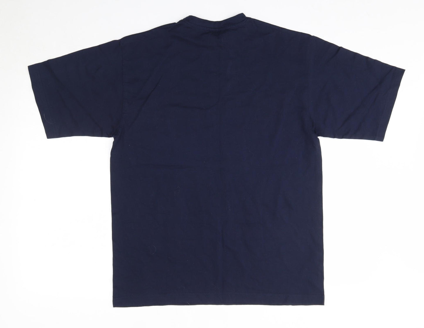 Moon Mens Blue  Cotton  T-Shirt Size S Round Neck