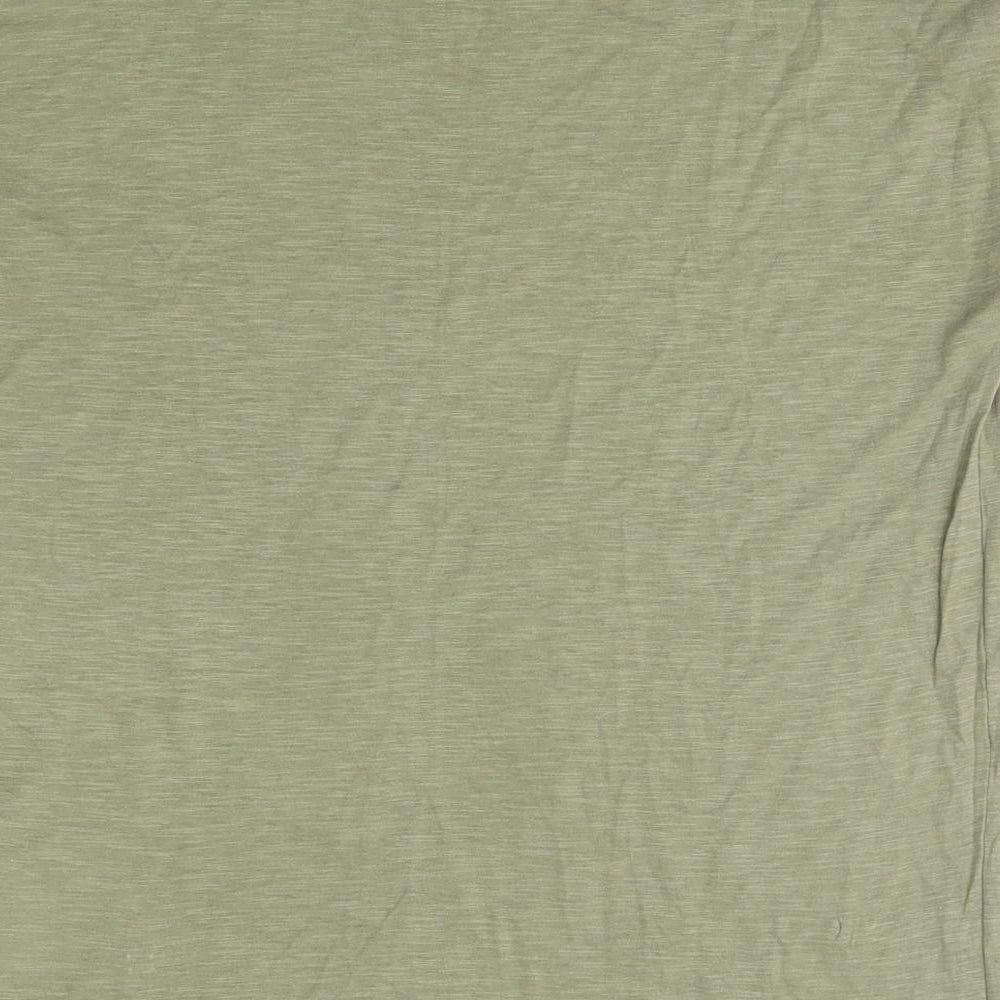 New Look Womens Green  Cotton Basic Blouse Size 8 Round Neck