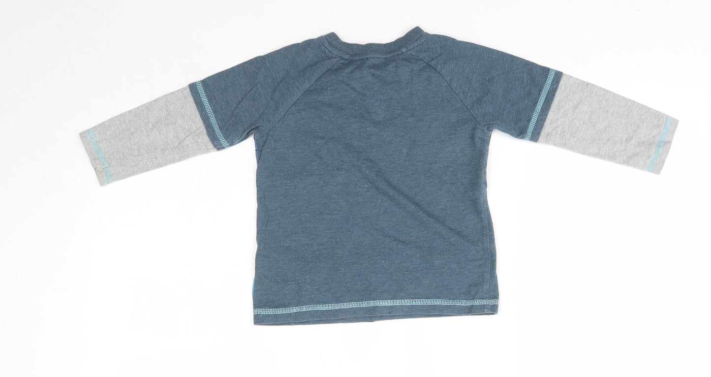 Nutmeg Boys Multicoloured  Cotton Basic Casual Size 2-3 Years Round Neck  - Batman