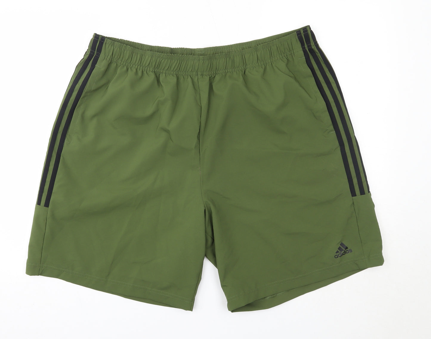 adidas Mens Green  Polyester Sweat Shorts Size 2XL  Regular