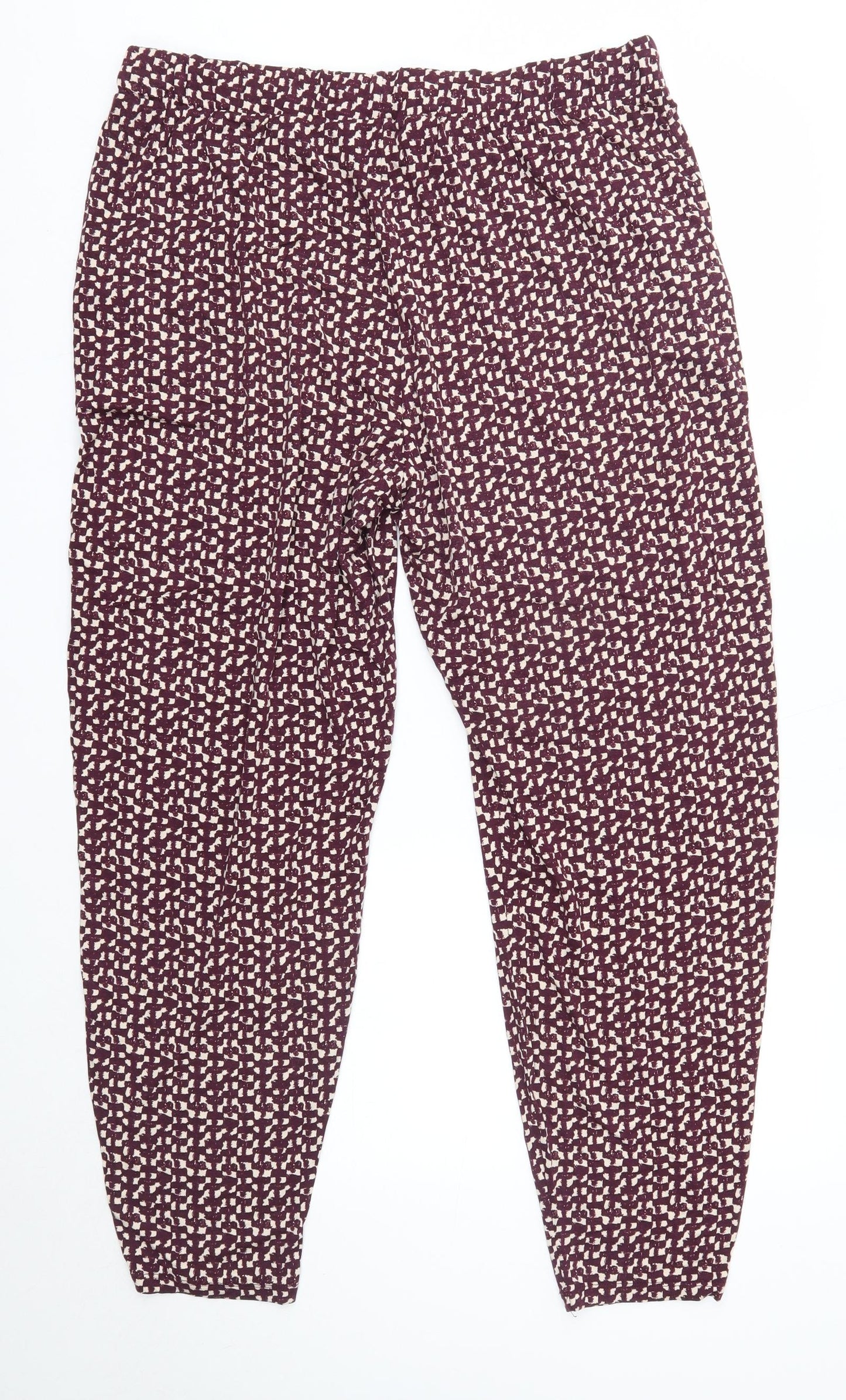NEXT Womens Purple  Viscose Trousers  Size 18 L28 in Regular